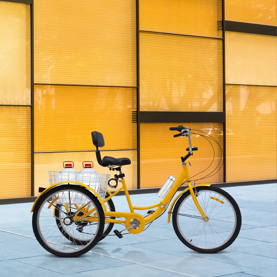 Erwachsene Faltrad 24 Zoll Klappfahrrad 7 Gänge Dreirad Klapprad Folding Bike DE - Bild 2 von 4