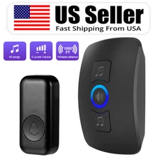 1000FT Wireless Doorbell Chime Waterproof Plugin Receiver Adjustable Volume