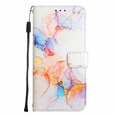 Marble Leather Wallet Phone Case For Motorola G50 G20 G9 G200 G Pure G Stylus 5G