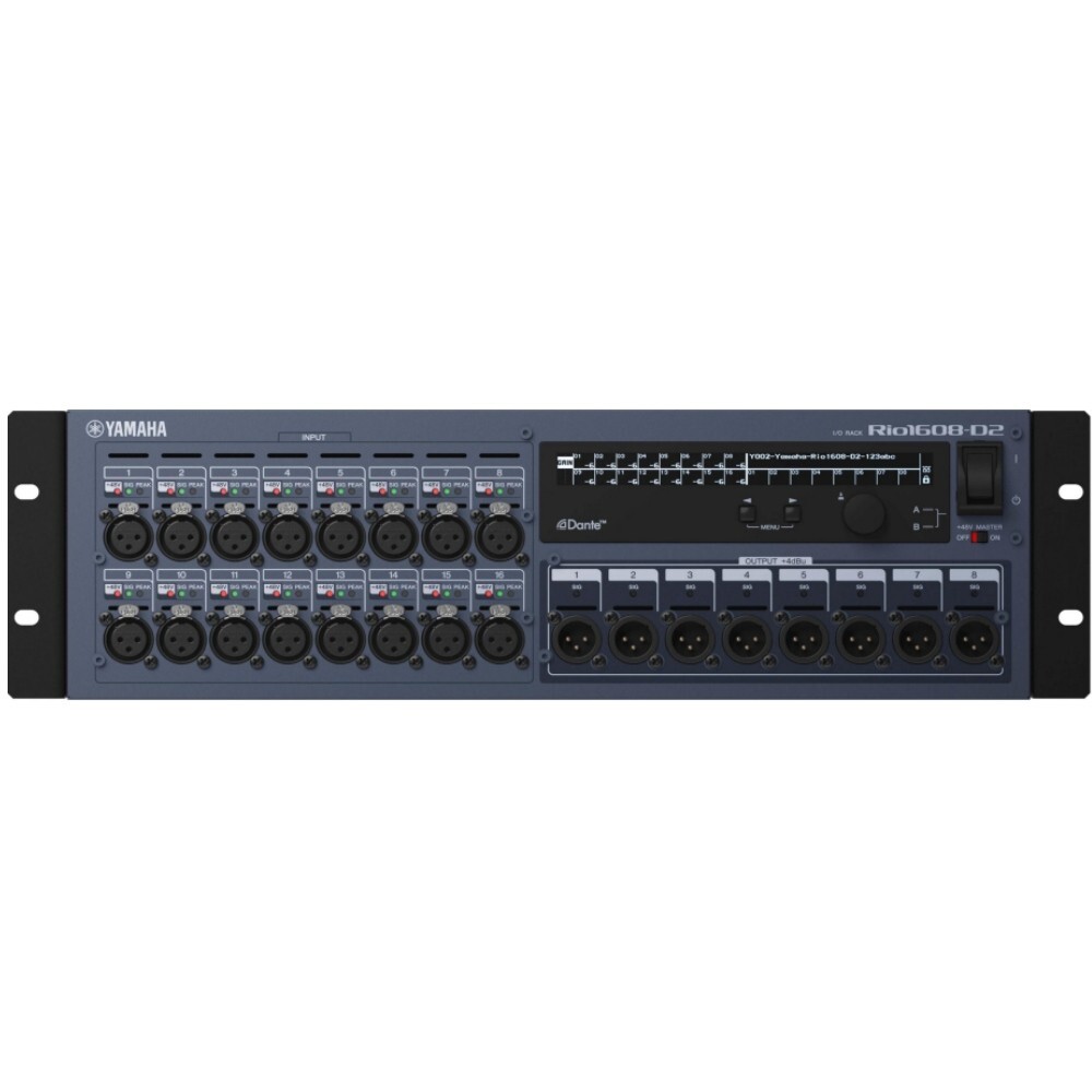 YAMAHA RIO1608-D2 Rackmount 16 Channel Digital Network Remote with