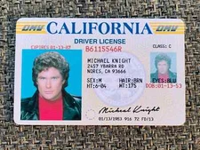 Knight Rider -  Michael Knight - Prop ID CARD KITT David Hasselhoff