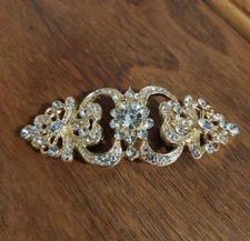 Gold Magnetic Collar brooch, Hunt Seat, Stock tie pin, Cravat.  Victorian brooch