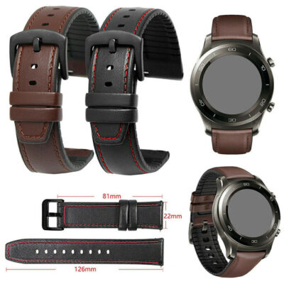 Leder Silikon Uhrenarmband Ersatzarmband 20 22mm Quick Fit Klassisch Watch Band