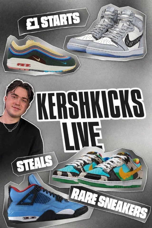 £1 STARTS ON AMAZING SNEAKERS, CLOTHING AND ACCESSORIES... DON'T MISS!!!