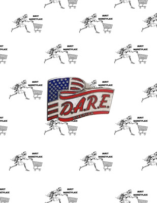 Vintage D.A.R.E. America Lapel Pin USA Flag Drug Abuse Resistance Education