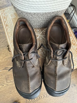 KEEN Men s Casual Brown Lacer Tie Shoes Size 11 Leather Upper Rubber Sole EUC