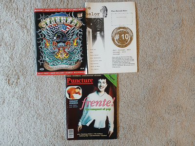 Gearhead #9/1999 (no 7''); Puncture #30/1994; The Space Age Bachelor # 10/1997