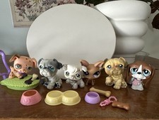 Littlest Pet Shop Dog Lot Of 6 And Accessories Authentic Hasbro