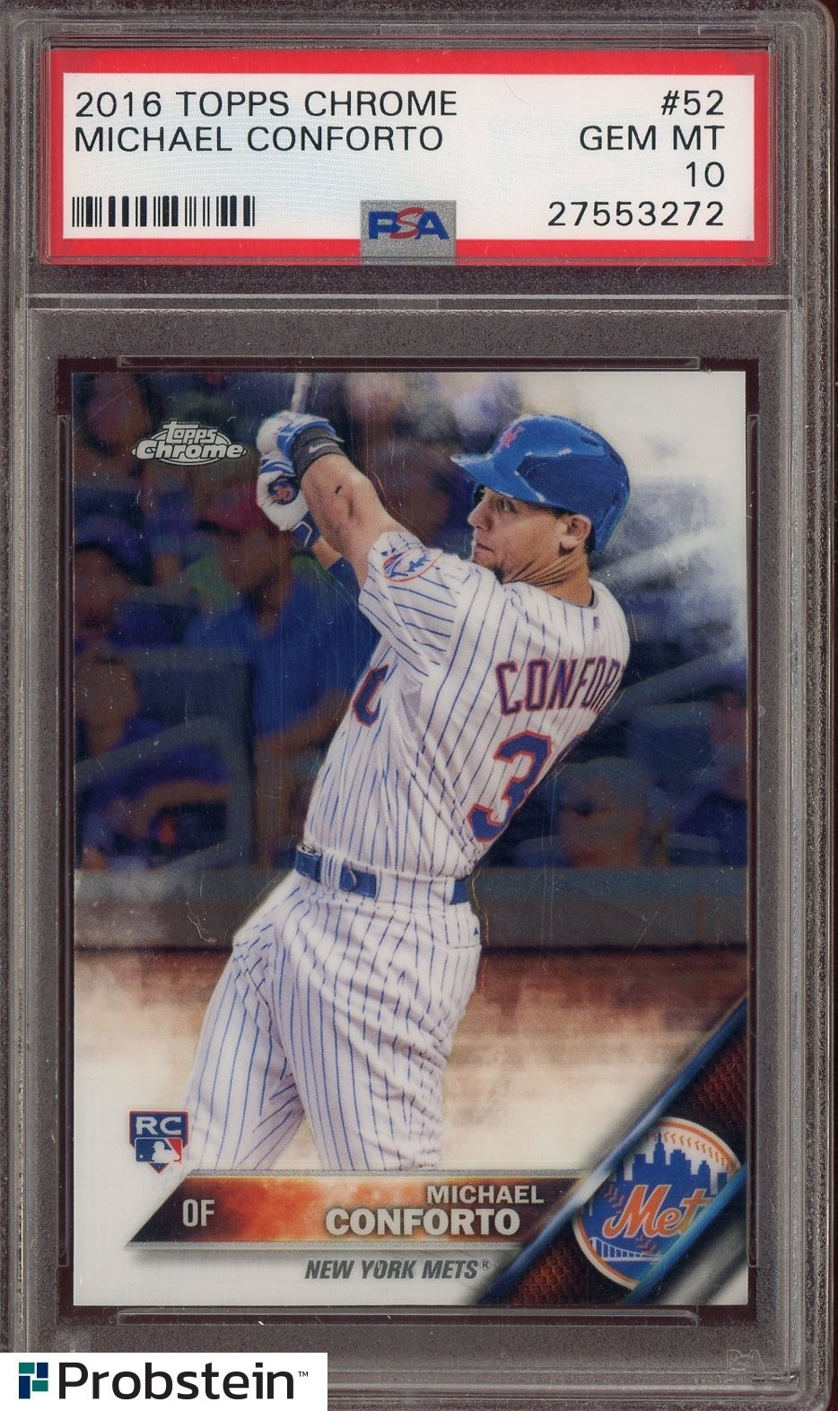 2016 Topps Chrome #52 Michael Conforto Mets RC Rookie PSA 10 GEM MINT