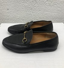 Gucci Brixton Jordaan Horsebit Leather Princetown Loafers EU 35 US 5 D10