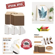 120 Pack Adjustable Cardboard Corner Protectors for 1"-2.2" Frames, Shipping Edg