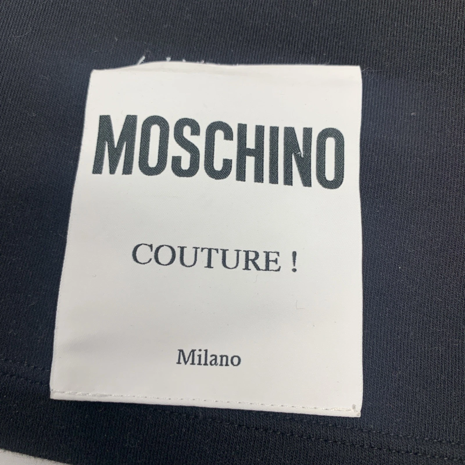 Moschino Couture Vestito T shirt Donna Nero Colorato Oversize Dmged Taglia 6