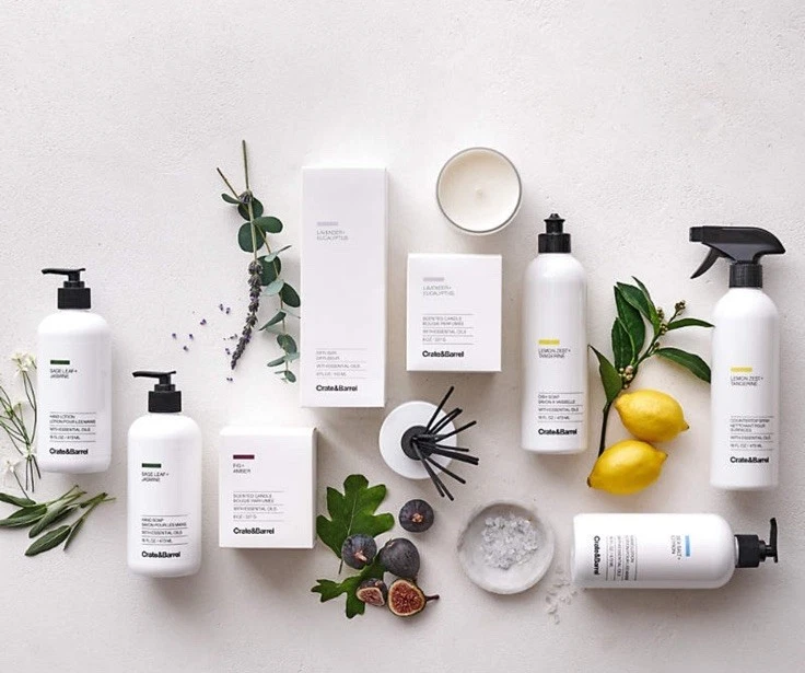 Crate & Barrel Lavender + Eucalyptus Scented Candle ~ 8 oz. - Image 2 of 4