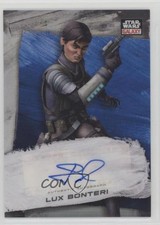 2022 Chrome Star Wars Galaxy Blue Refractor Jason Spisak as Lux Bonteri Auto 2k3