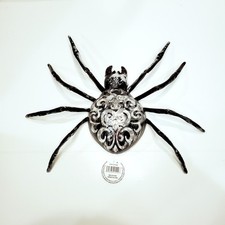 Arachnid Prop Black Silver Spider Centerpiece Halloween Party Decor Creepy Fun