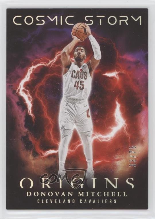 2023-24 Panini Origins Cosmic Storm Red 33/75 Donovan Mitchell #5 12po