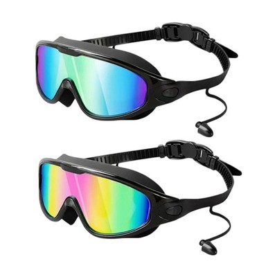 2Pcs Swimming Goggles Swimming Eyewear Professional No Leakage with Ear Plug