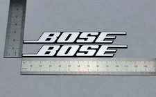 Bose Speaker Badge Logo Emblem Large Size Pair - Brushed Silver