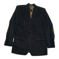 Lauren Ralph Lauren Mens 40L Navy Corduroy Sport Coat Blazer Elbow Patches EUC