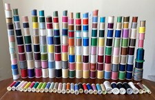 198 Sewing Quilting Specialty Thread Wooden  Plastic Bobbins Spools Lot
