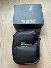 HP ZIP TECH HEADPHONE CASE Electronic Accessory Travel Storage Portable Black