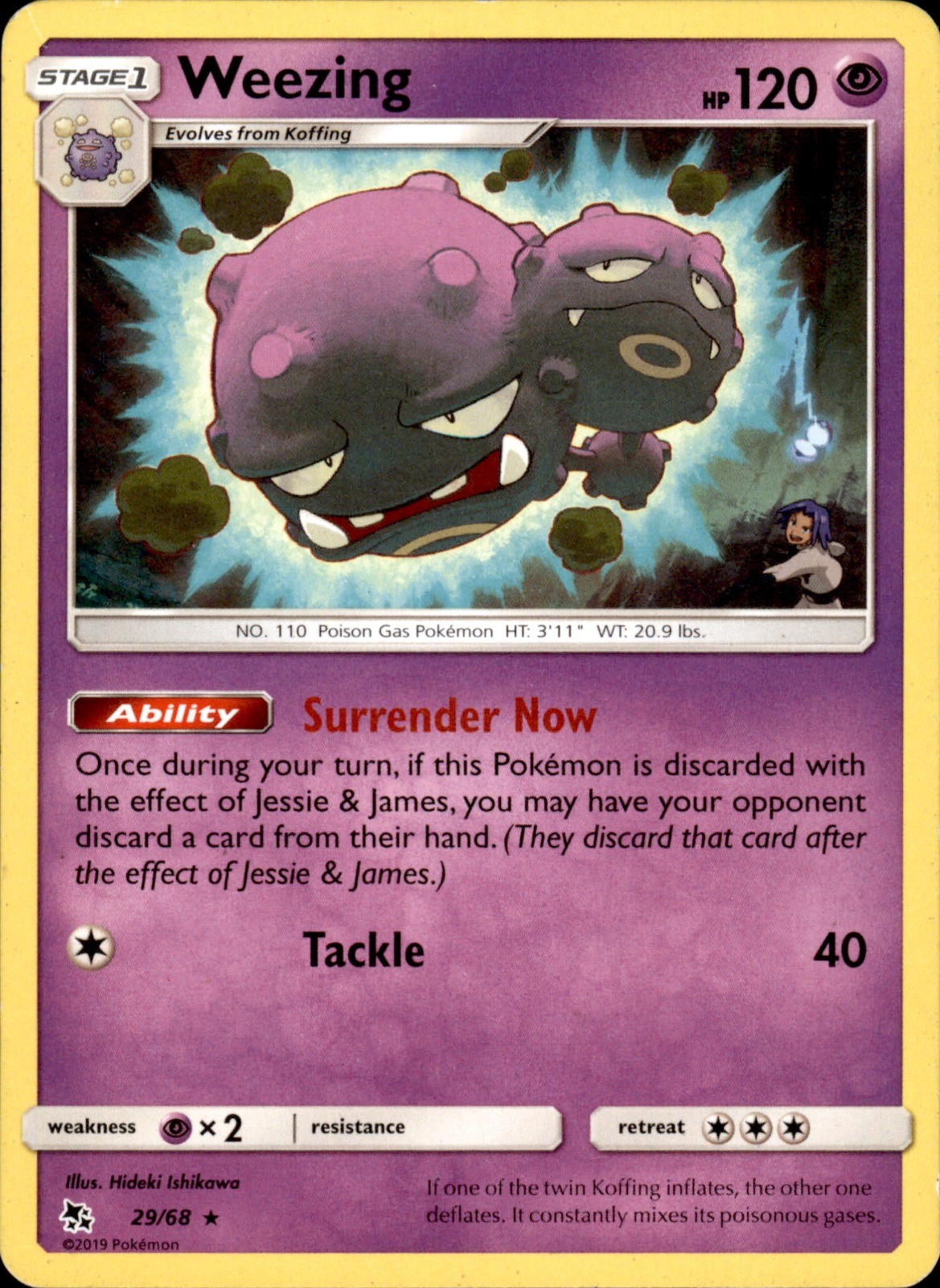 Weezing 29/68 - Pokemon Hidden Fates - LP