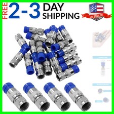 20pcs RG6 Compression Connectors, F Type Coaxial Cable Connectors Adapter, Bl...