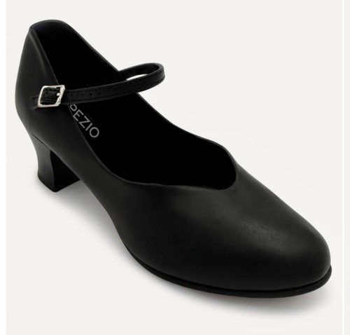 Capezio Jr. Footlight Character shoe black, size 5.5, leather sole