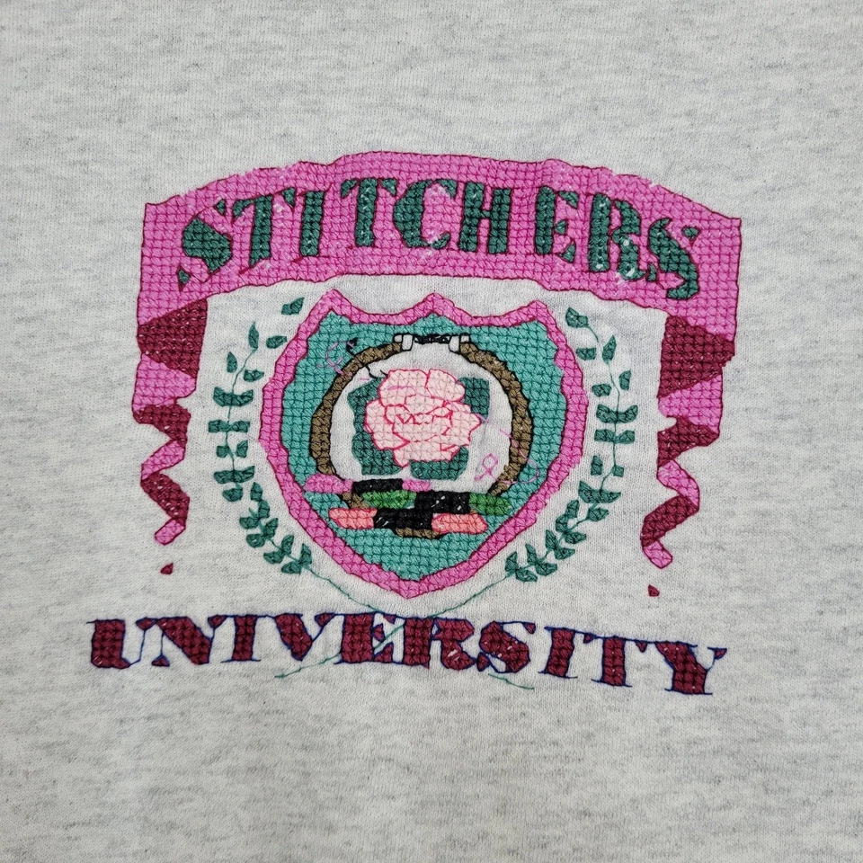 Винтажная женская толстовка Seamstress XL 24x25 квадратная мешковатая - Изображение 3 из 4