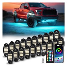 20 Pods RGBW Luci di Roccia LED per Camion Fuoristrada Pickup Rimorchio Berlina SUV Auto...
