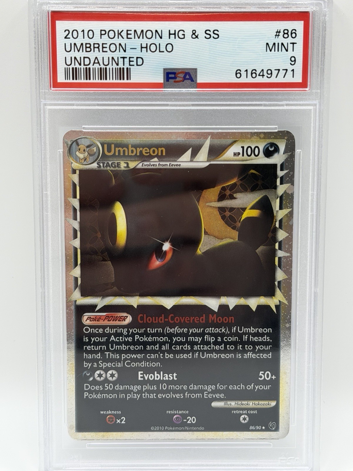 2010 POKEMON UNDAUNTED UMBREON PRIME #86 ULTRA RARE PSA 9 MINT #161649771