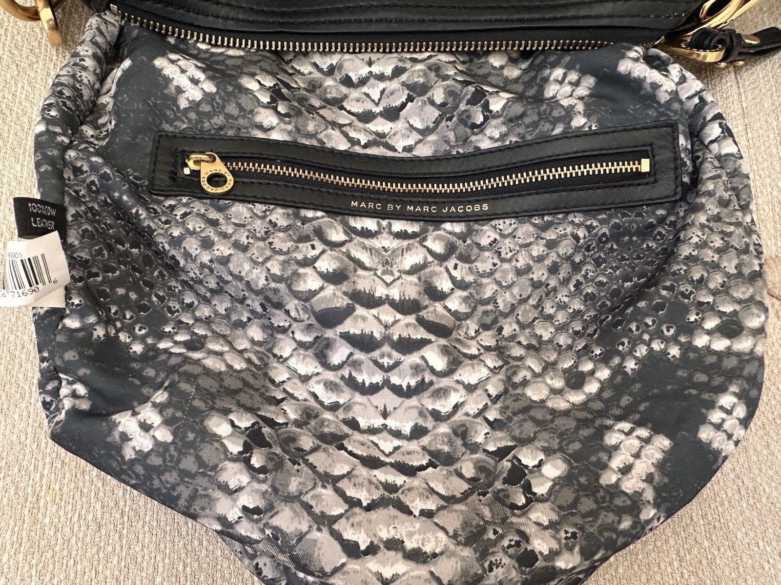 Marc by Marc Jacobs Turnlock Black Python Snake E… - image 12