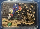 A Rare Scrooge McDuck Colorized 1 Troy Oz .999 Silver Bar Limited Edition COA