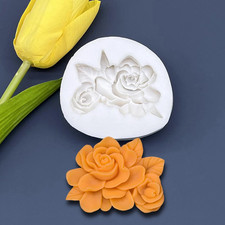 Flower Lotus Rose Daisy Silicone Mold Sugarcraft Chocolate Cupcake Baking Mold F