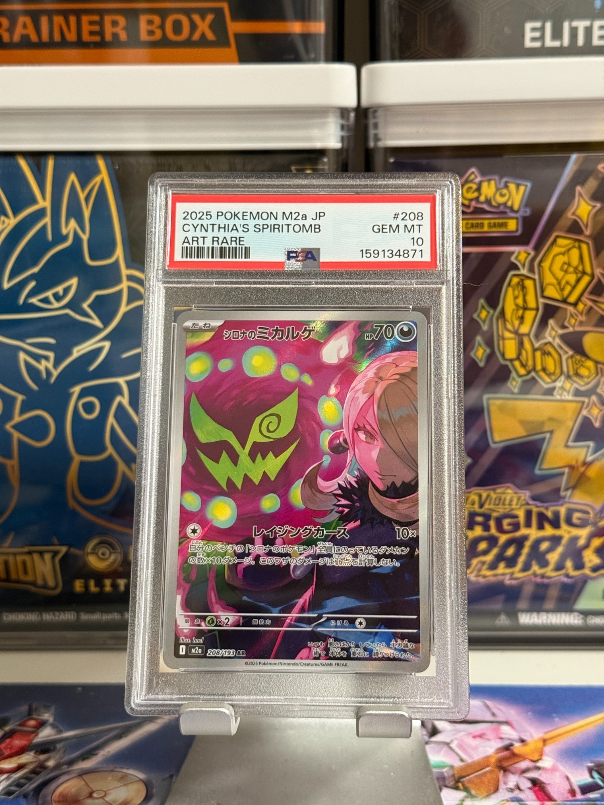 PSA 10 2025 Pokemon Japanese Cynthia's Spiritomb #208