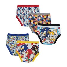 Sonic the Hedgehog Boys 5-Pack and 8-Pack Briefs available in sizes 8, 5-pack