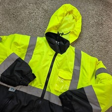 Pyramex RJ3210M Safety Bomber Jacket Men Medium Hi Vis Reflective Workwear Adult