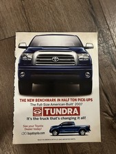 TOYOTA TUNDRA 8 X 11 Ad Photo Poster Automobi...