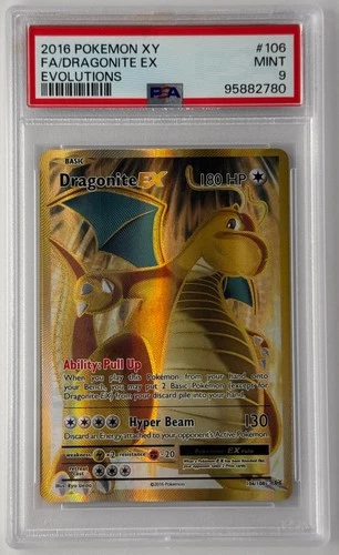 Pokémon TCG Dragonite Ex 106/108 Full Art XY Evolutions PSA 9