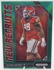 2023 Panini Prizm Draft Picks Jalen Carter #NR-10 New Recruits Green RC Bulldogs