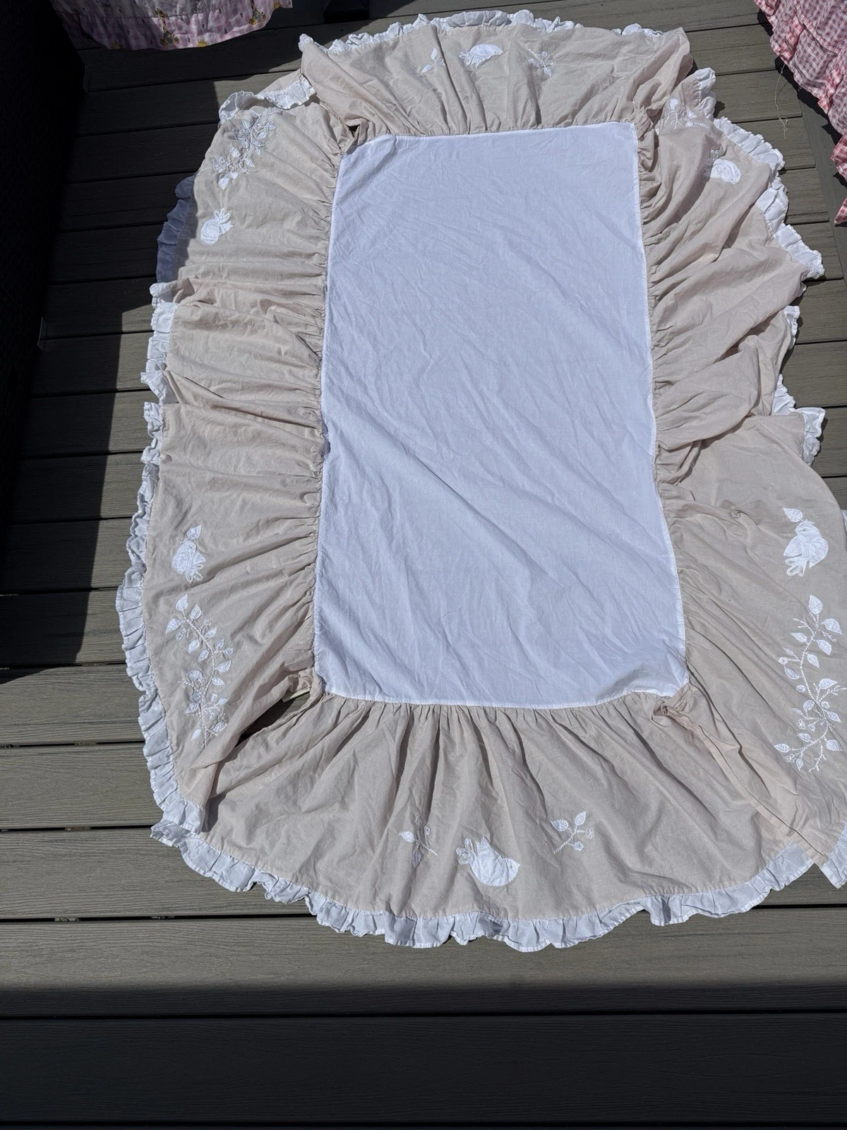 Pottery Barn Kids Brown Tan White Embroidered Nursery Crib Baby Bed Skirt Ruffle
Opens in a new wind
