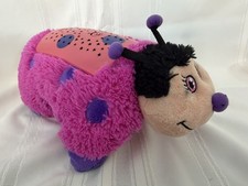 Pillow Pets Dream Lites Ladybug Pink Purple Starry Night Light 2013