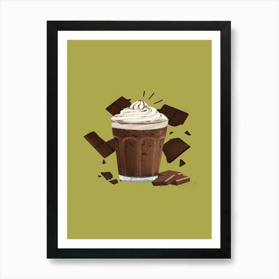 Eiskaffee Kunstdruck gerahmt Wandbild Poster Leinwanddruck Bild