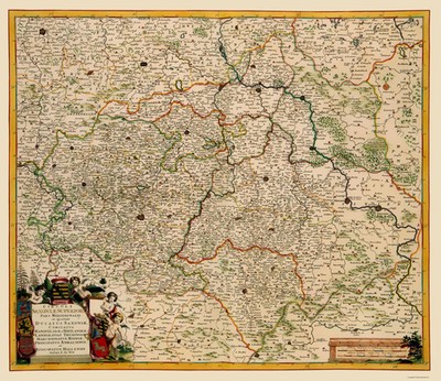 Historic Map - Saxony Region Germany - De Wit 1688 - Vintage Wall Art