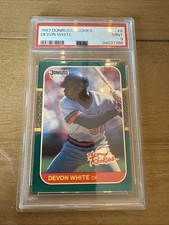 1987 Donruss The Rookies Devon White #8 (RC) PSA 9 California Angels