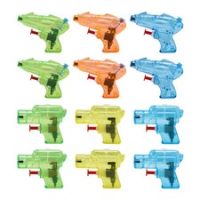 12 Pack Water Gun For Kids Squirt Toys Bulk Summer Outdoor Pool Red Blue Green