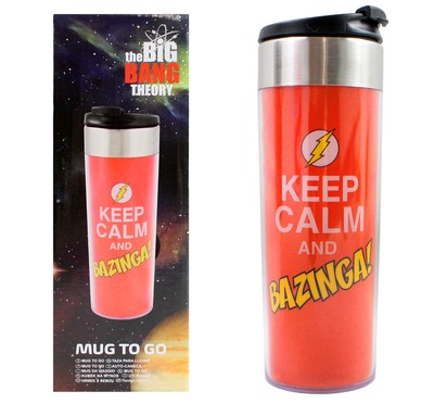The Big Bang Theory Coffee To Go  Thermotasse Becher  'Keep Calm and Bazinga'