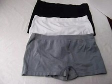 vtg lot 3 panties lingerie L bikini boy shorts hipster Breezies white black gray