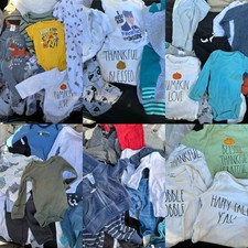 51 Lot Baby Boy NB Clothes 0-12M Sweater sweatpants Carter  s  28 NB Diapers