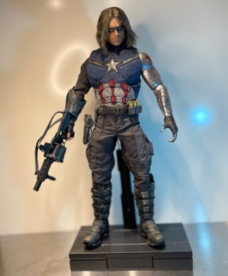 1:6 Full Custom Hot Toys WINTER SOLDIER Bucky Barnes 12'' Figure w/ Guns & Stand